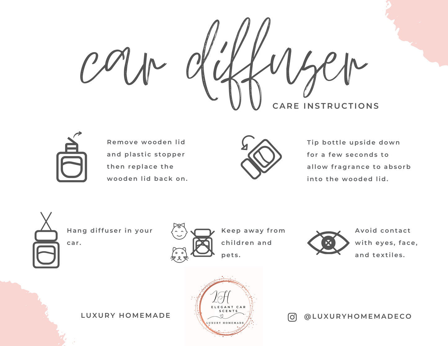 Luxury Car Diffuser Inspired by Louis Vuitton Attrape-Rêves | Feminine Scent